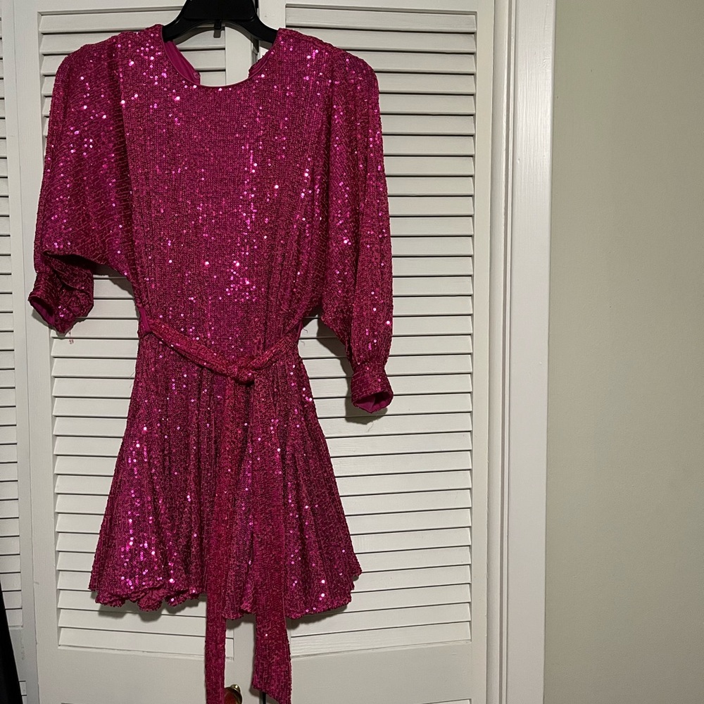 Pink sequin dress